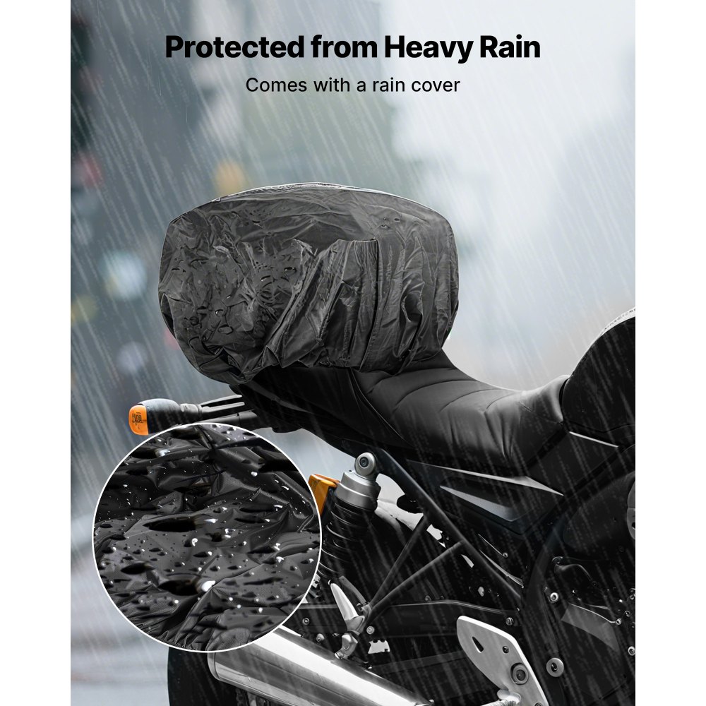 Motorrad-Hecktasche, Rücksitztasche (40–60 l), mit wasserdichtem Regenschutz, Motorrad-Gepäckaufbewahrung, Gepäckträgertasche mit Schultergurt und elastischer Kordel, Motorradgepäck, Schwarz Motorrad-Hecktasche, Rücksitztasche (40–60 l), mit wasserdichtem Regenschutz, Motorrad-Gepäckaufbewahrung, Gepäckträgertasche mit Schultergurt und elastischer Kordel, Motorradgepäck, Schwarz