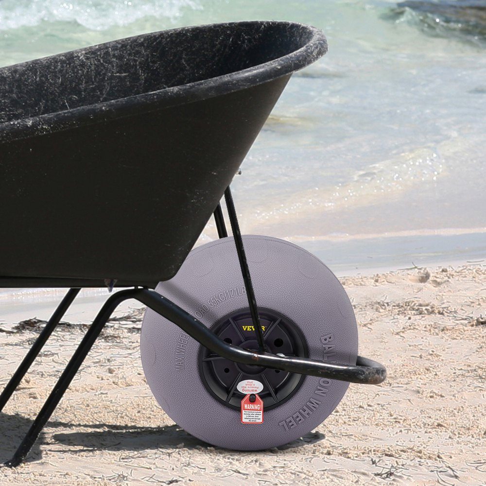 Pneus de Roues de Ballon de 13", Roues de Plage en TPU Pneus de Sable de Ballon de Remplacement 55 kg Capacité de Charge 2-3 PSI Basse Pression pour Chariot de Kayak Chariot de Canoë Chariot de Plage Chariot de Jardin Chariot de Pêche - Paquet de 2