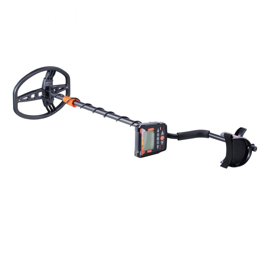 Metalldetektor für Erwachsene 254 mm, professioneller Metalldetektor mit 5 Modi, hochpräziser Golddetektor, IP68 wasserdichte Suchspule mit Display, Kopfhörer, verstellbare Länge, für Goldsuche