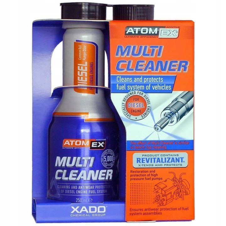 Xado Atomex Multicleaner Diesel czyści wtryskiwacze