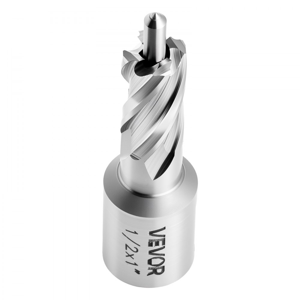 Carottier HSS tige Weldon 5 pcs. Perceuse magnétique diamètre de coupe 25,4 mm, 3 forets avec 2 goupilles de centrage, profondeur de coupe 25,4 mm, 3 coffrets plastique pour perceuses magnétiques, acier, aluminium