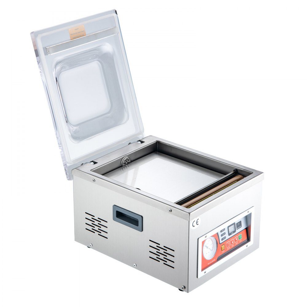 Vacuümsealer DZ-260A, compacte professionele kamervacuümsealer, 180W motor, kamervacuümsealer, 6,5 cbm/u, vacuümsealer, afdichtingsgrootte 33 x 25 cm, geschikt voor huizen, supermarkten, voedselfabrieken