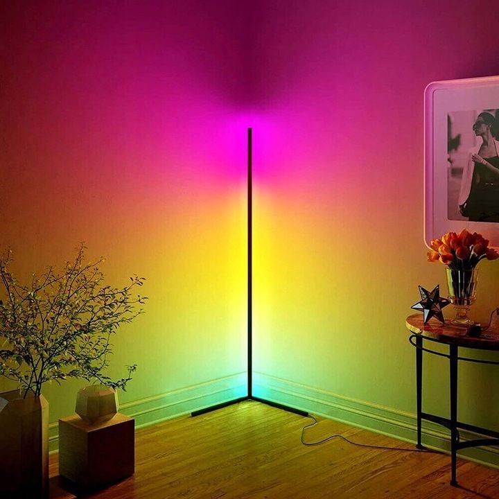 NOUVELLE LAMPE D'ANGLE SUR PIED LED RGB APKA TÉLÉCOMMANDE éclairage ambiant