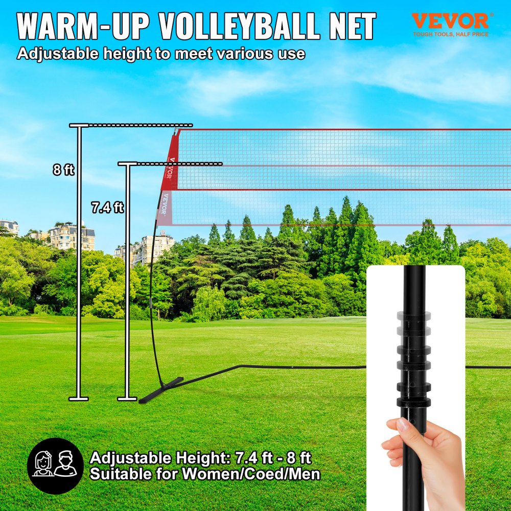 Volleyball Net Height-Adjustable Volleyball Net Set, 4.3 x 2.3-2.4 m Portable Beach Volleyball Net, Volleyball Net Foldable Volleyball Net with Volleyball & Carry Bag, for Garden, Beach Volleyball Net Height-Adjustable Volleyball Net Set, 4.3 x 2.3-2.4 m Portable Beach Volleyball Net, Volleyball Net Foldable Volleyball Net with Volleyball & Carry Bag, for Garden, Beach