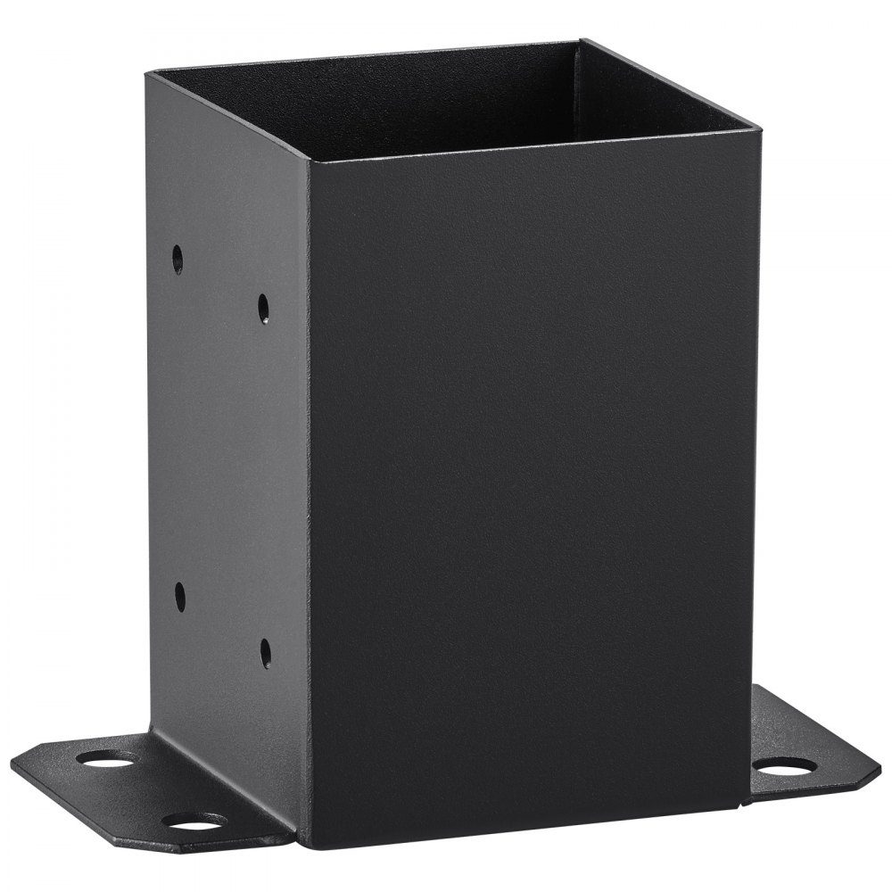 Set of 4 Screw Sleeves 96 x 140 x 163mm Carbon Steel Post Base with Spray Coating Installation on Concrete or Wooden Floors Post Shoe Post Ideal for Pergolas Porch Railings