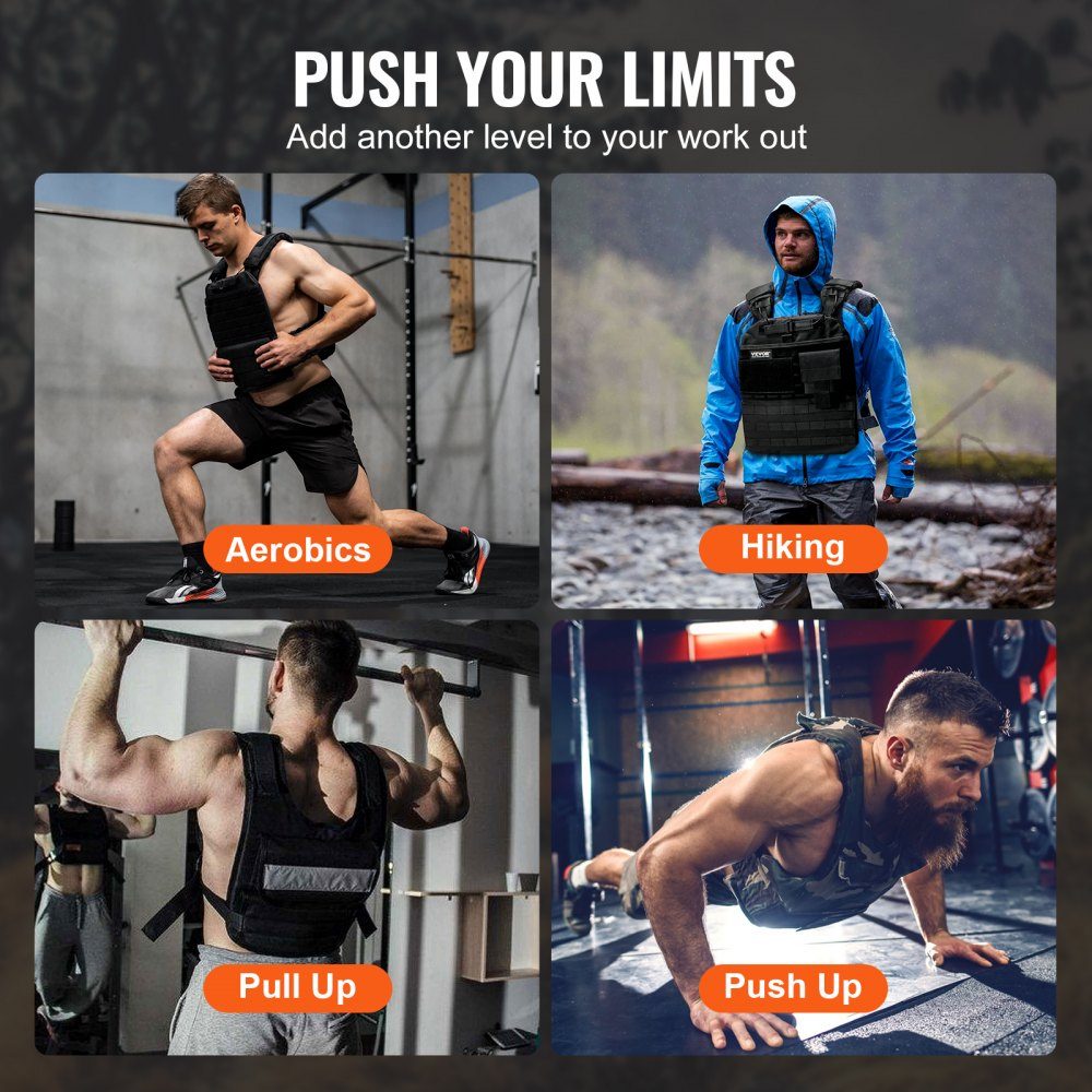Gewichtsvest Halterschijven 15lb x 2 stuks Premium stalen halterschijven Voorgevormde ergonomische pasvorm - WODs Extra gewicht voor gewichtsvesten voor krachttraining Hardlopen Fitness