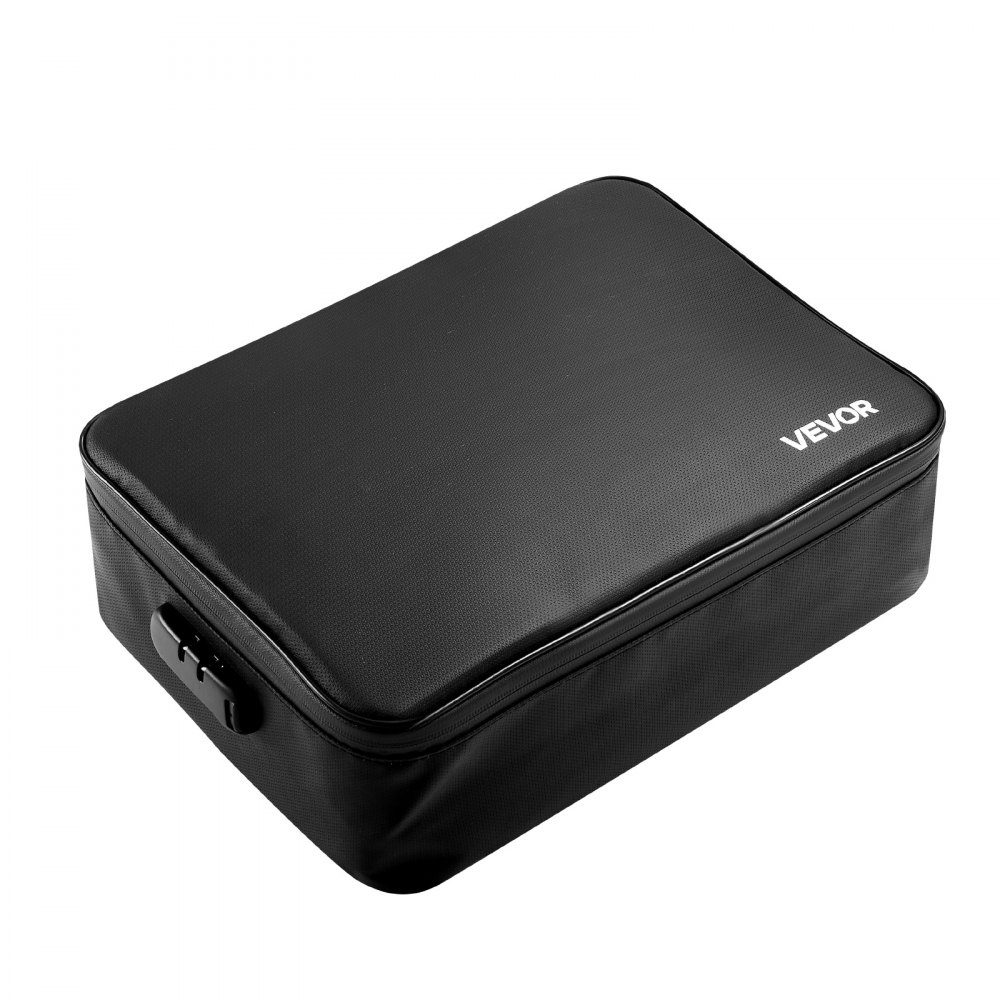Fireproof Document Box Document Bag 1000°C Heat Insulated Waterproof Document Storage Box with Lock Portable Multi-layer Briefcase for Passports Important Documents