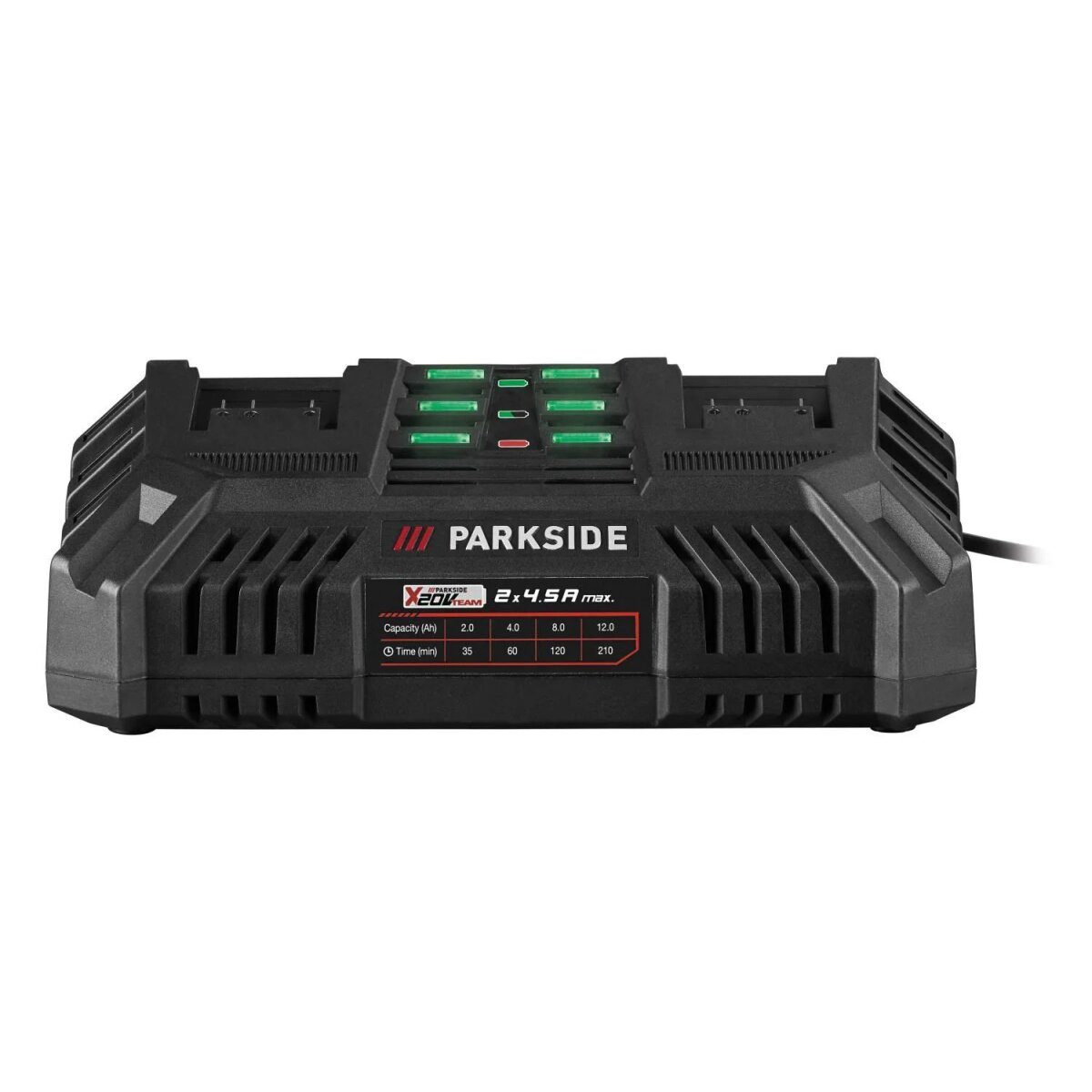 PARKSIDE® 20 V / 2 x 4,5 A Akku-Doppelladegerät PDSLG 20 B1, ohne Akku