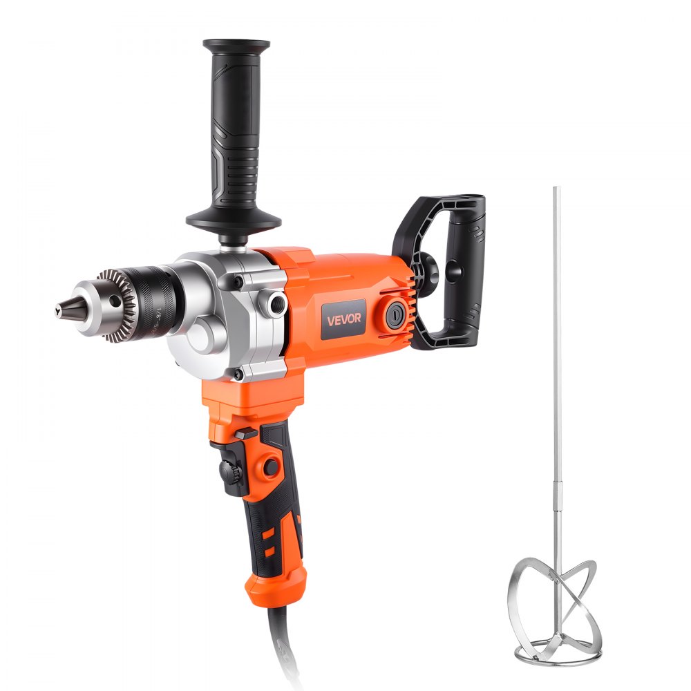 Perceuse électrique 15,89 mm 1200 W avec mélangeur, ensemble de mélangeur, 750 tr/min, 3,2 A, perceuse avec poignée en D pour le perçage et le mélange, mélangeur à béton manuel pour alimentation du ciment Perceuse électrique 15,89 mm 1200 W avec mélangeur, ensemble de mélangeur, 750 tr/min, 3,2 A, perceuse avec poignée en D pour le perçage et le mélange, mélangeur à béton manuel pour alimentation du ciment
