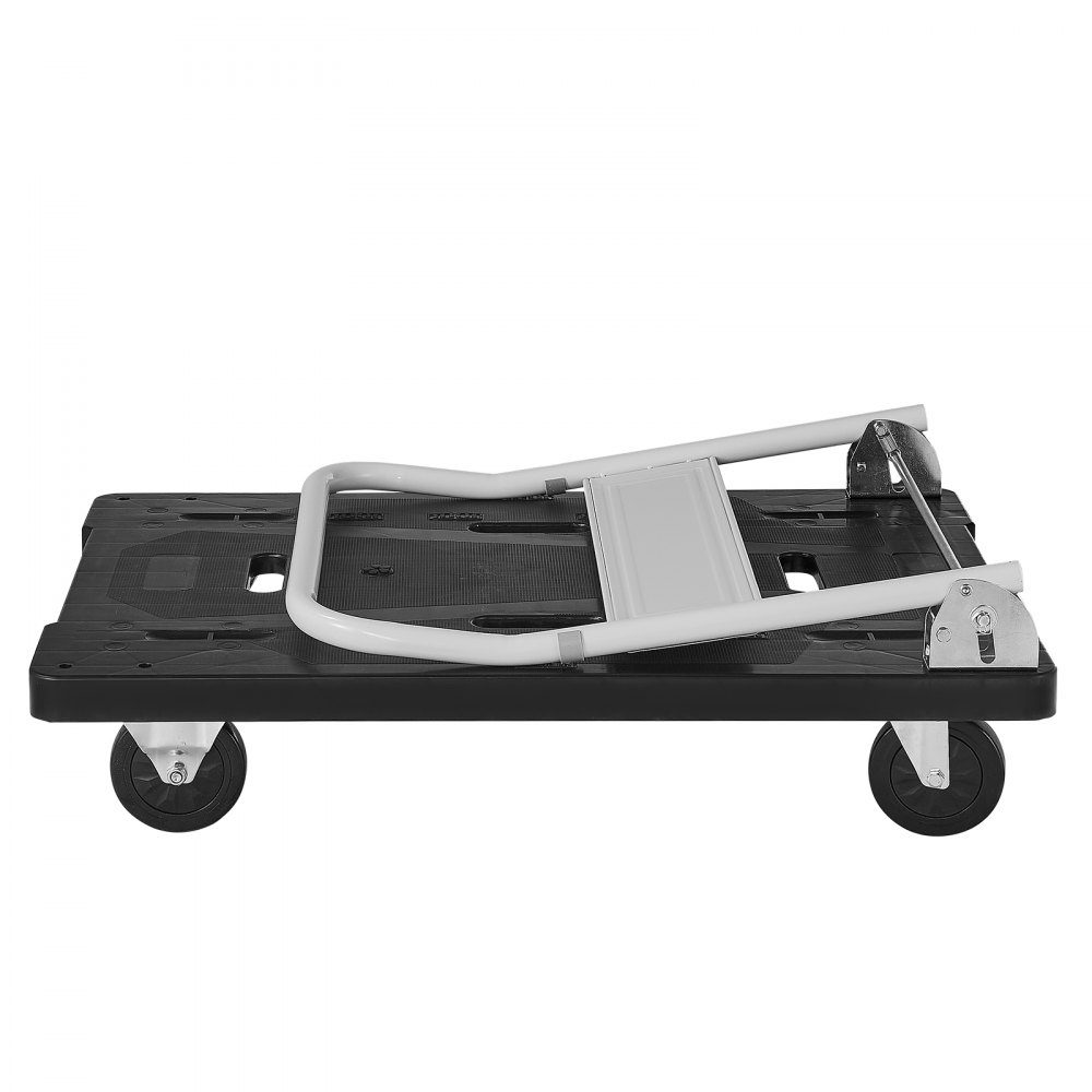Opklapbare platformwagen 300 kg, transportwagen met zwenkwiel, steekwagen met antislip laadvlak, opvouwbare wagen transporthulp voor eenvoudig opbergen, wagen 895x595x850 mm