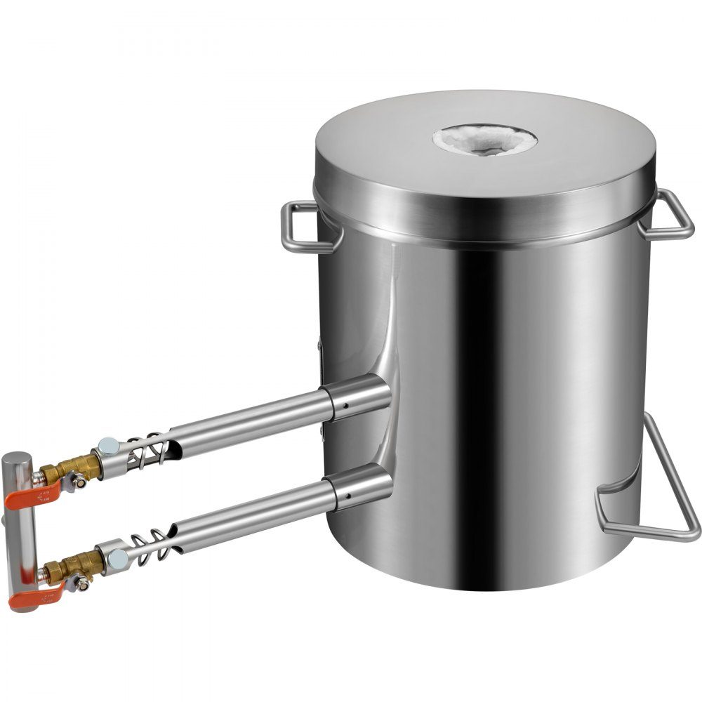 Schmelzofen Propan Metallschmelzofen 12 kg, Edelstahlschmelzofengas 1482 ℃ inkl. 2 x Brenner, 1 x Tiegel, Schmiedemesser, Schmiedeset für Kupfer, Aluminium, Gold, Silber usw