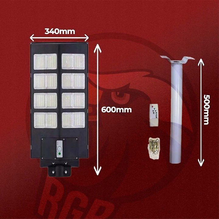 STRASSENLEUCHTE 400W SOLARLAMPE + PANEL + FERNBEDIENUNG