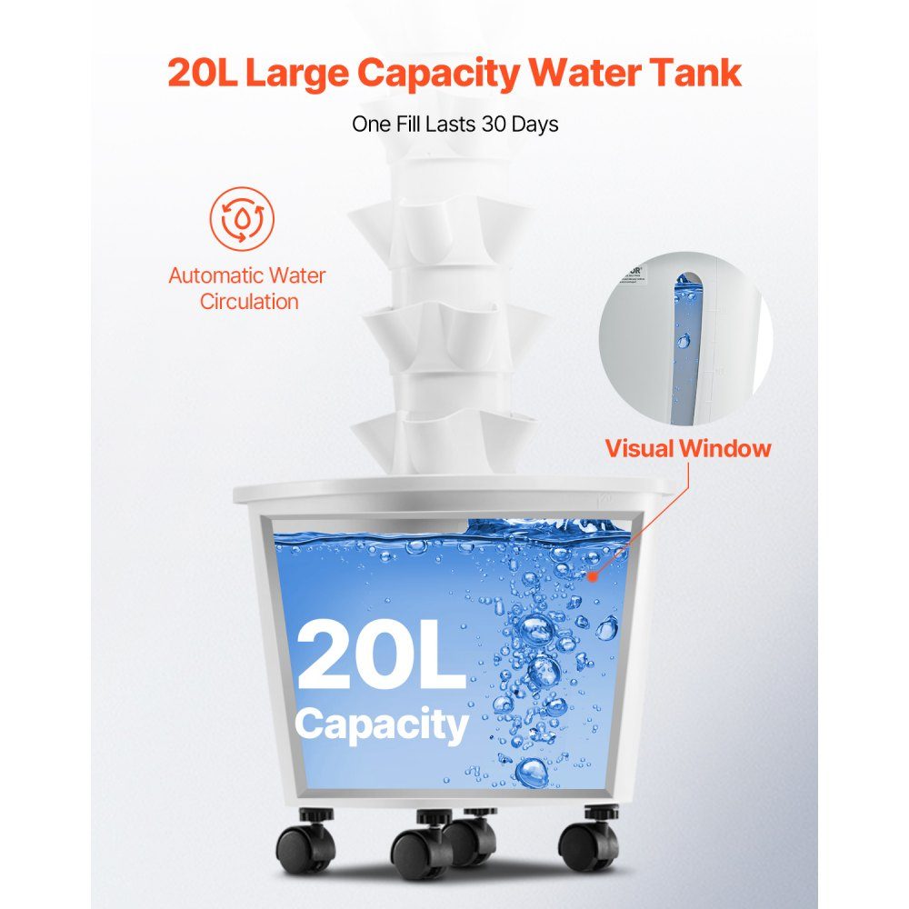 Hydroponic Growing System, 50 Slots Vertical 10 Tier Hydroponic Tower Hydronic Garden with Water Pump and Wheels Indoor Plant Germination Kit for Herbs, Fruits and Vegetables