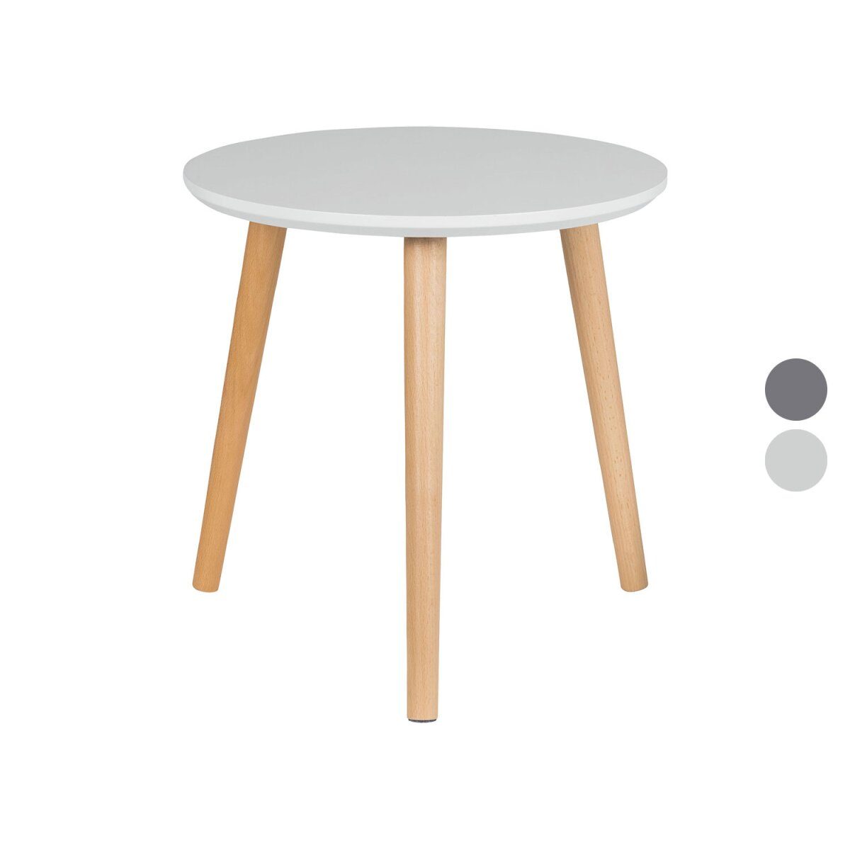 LIVARNO HOME Beistelltisch, aus Massivholz, Ø40cm