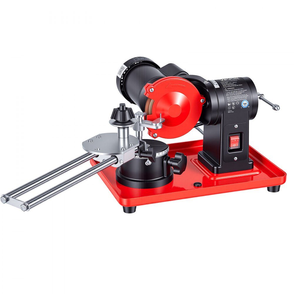 Affûteur de lame de scie 370 W, meuleuse de lame de scie circulaire 2890 tr/min avec meule de 125 mm, machine d'affûtage électrique avec angle de réglage pour lames de scie de 80 à 700 mm, affûteuse de lame de scie pour le travail du bois – Réf. HT-23548