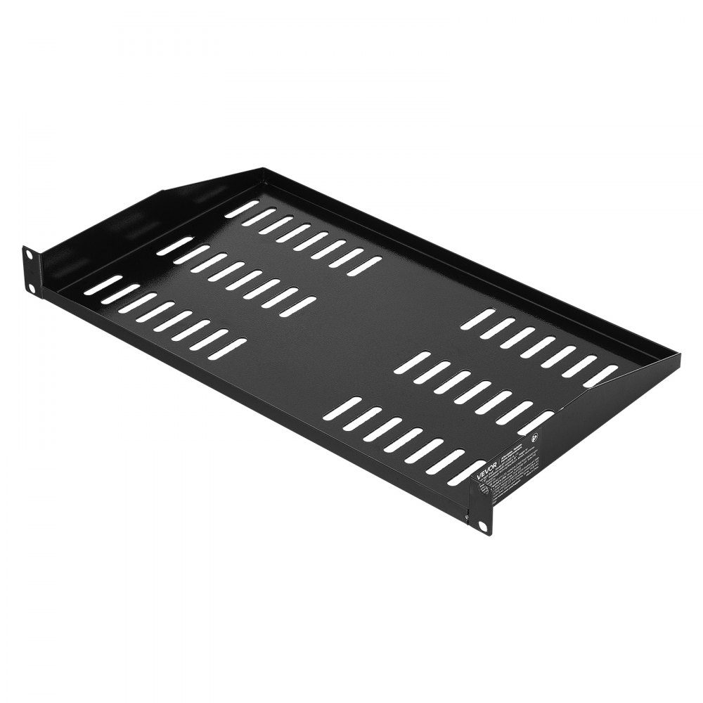 1 HE Server-Rack-Regal, 4 Stück, 22,7 kg, belüfteter Ausleger, Wandmontage oder Rack-Montageregal mit Regal, 25,4 cm Tiefe, gute Luftzirkulation für 48,3 cm Schrank, Computer, Netzwerkausrüstung