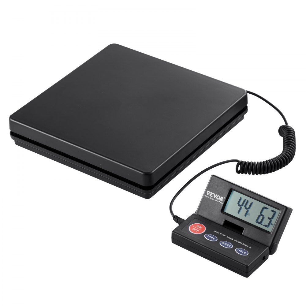 Plattformwaage 10g-50kg Paketwaage 2g Genauigkeit Digitalwaage kg/lbs/lbs:oz/g Zählwaage 250x250x43mm ABS-Gehäuse Tara-/Haltefunktionen AC/DC-Stromversorgung Industriewaage Briefwaage Waage