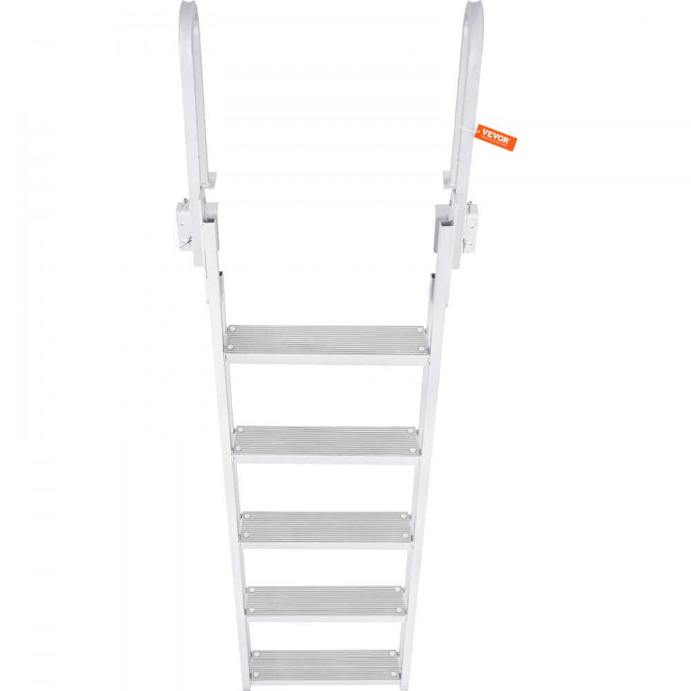 Dock Ladder Fold Up 5 Step 300lb Aluminum Pontoon Boat Ladder with Wide Step and Non-Slip Rungs Swimming Step Ladder for Boarding Ships/Lake/Pools/Ocean Dock Ladder Fold Up 5 Step 300lb Aluminum Pontoon Boat Ladder with Wide Step and Non-Slip Rungs Swimming Step Ladder for Boarding Ships/Lake/Pools/Ocean