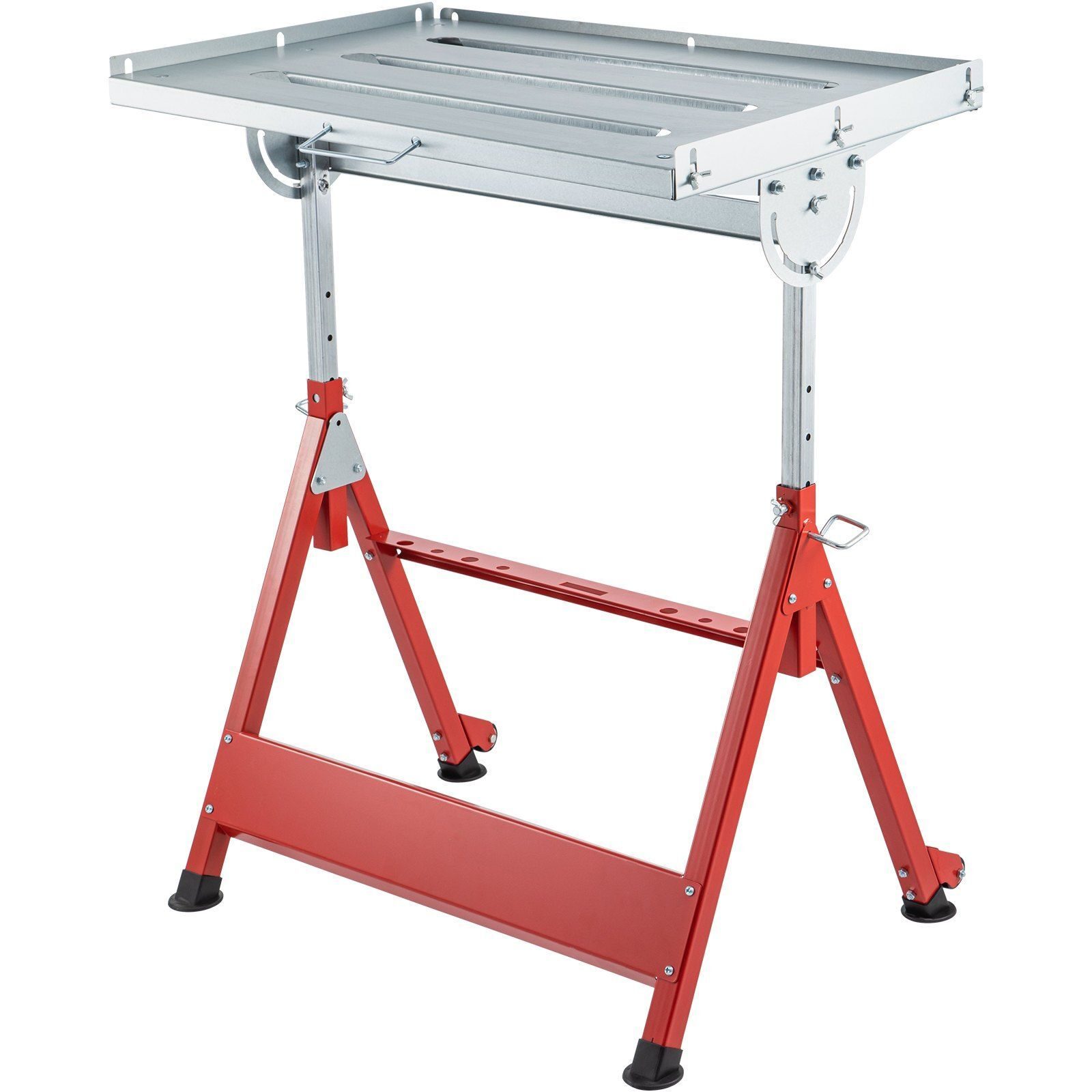 Table d'atelier table de soudage pliable avec inclinaison infinie jusqu'à 90° Etabli en acier au carbone avec plaque d'acier mobile chargeable jusqu'à 180 kg