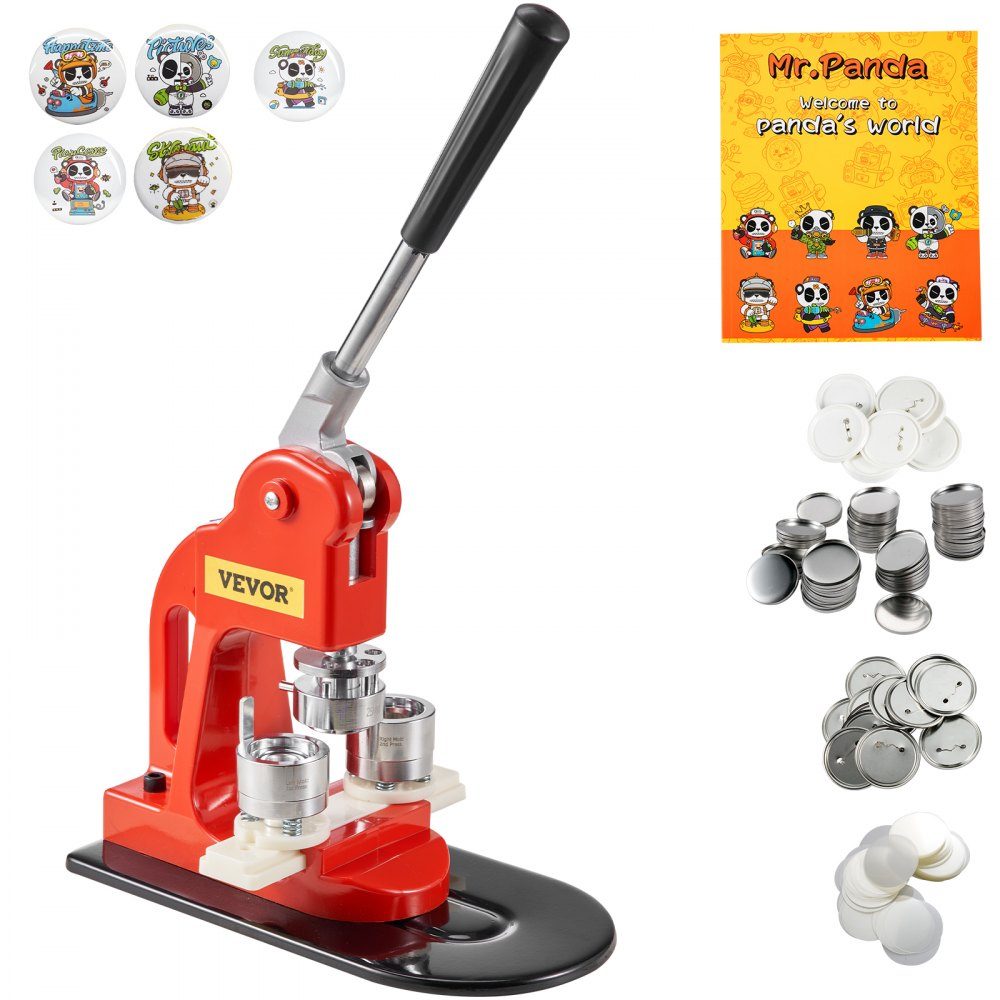 Button Maker Machine, 25mm (1 inch) Badge Punch Set, Pin Maker for Kids DIY Gifts, Button Making Accessories with 500 Button Pieces, Circle Cutter and Magic Book
