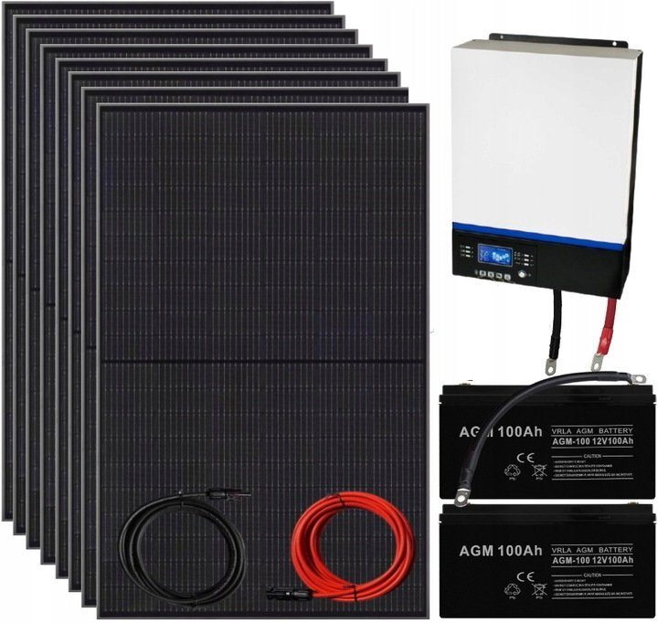 Système solaire ensemble complet solaire 5000W ensemble complet 5 KW 400Ah CONVERTISSEUR 230V