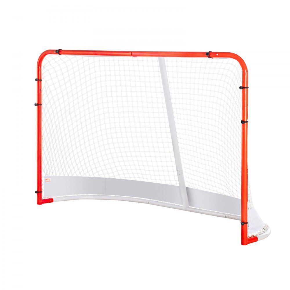 Hockeytor Streethockeynetz, Streethockeytor Hockeynetz, 183 x 64 x 122 cm, Hockey-Trainingstor-Set, offizielles professionelles Indoor-/Outdoor-Hockeytor aus Stahlrohren mit Netz, weiß/rot, Training