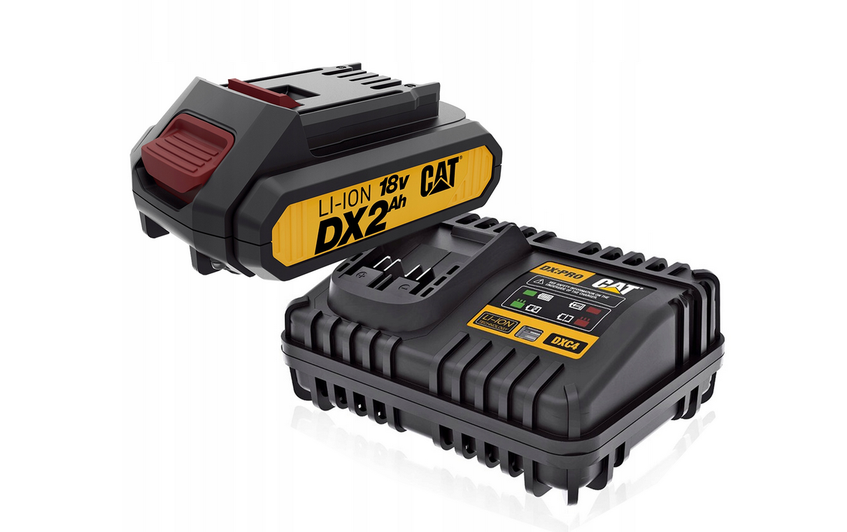 Originele accu vervangende accu CAT DXB2 18V 2.0Ah accu + DXC4 4A lader Originele accu vervangende accu CAT DXB2 18V 2.0Ah accu + DXC4 4A lader
