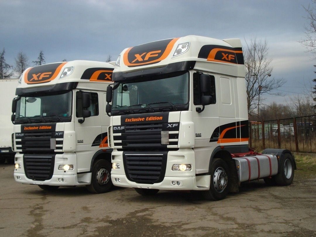 NAKLEJKA z napisem na pojeździe DAF XF 106 EURO 6 105 EURO 5 Zestaw 3