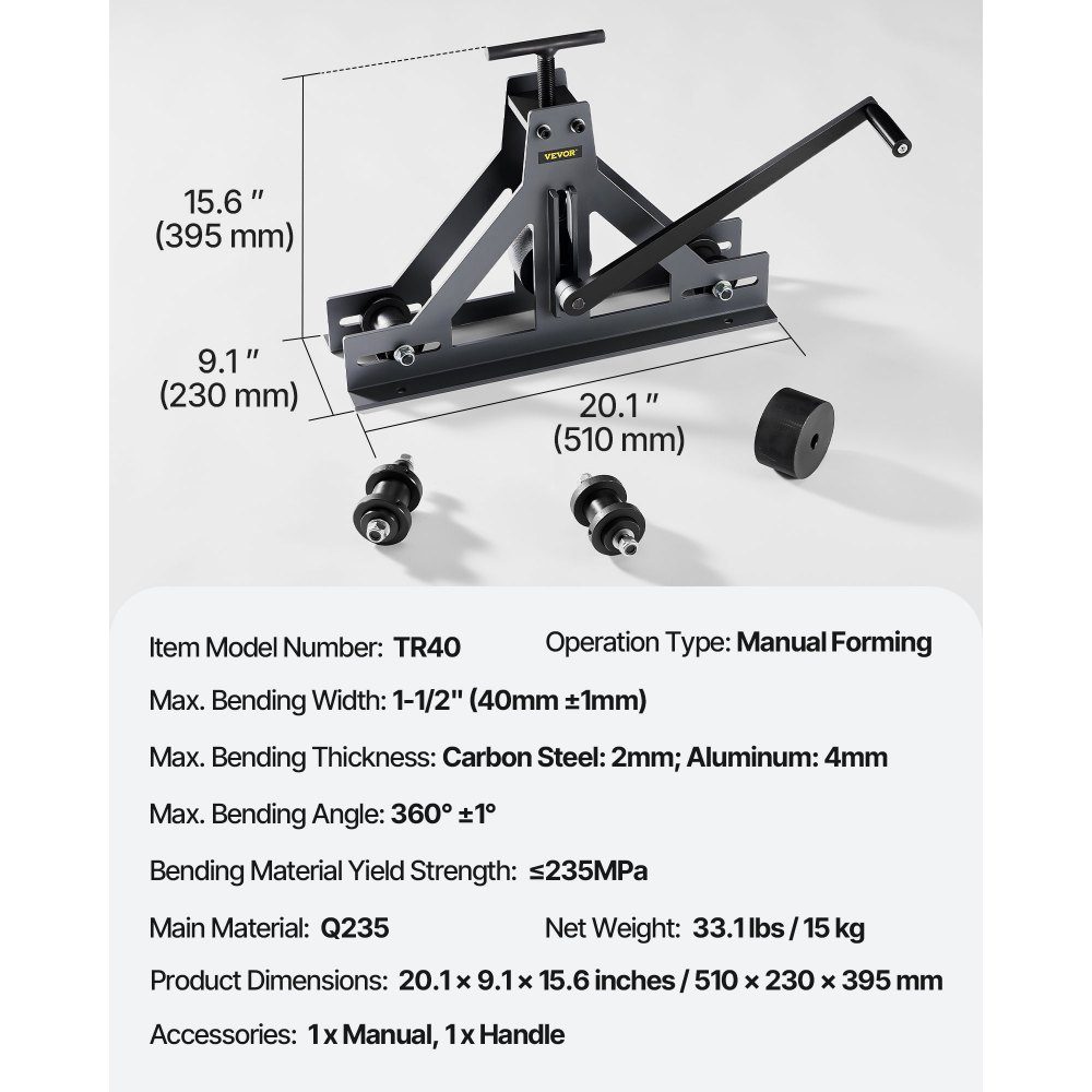 Cintreuse de tuyaux en acier, presse à cintrer, cintreuse de tuyaux à rayon minimum de 180 mm, 170 mm, 200 mm, 220 mm, 450 mm, 500 mm, 550 mm, 600 mm de diamètre minimum, ensemble de cintreuses de tuyaux manuelles