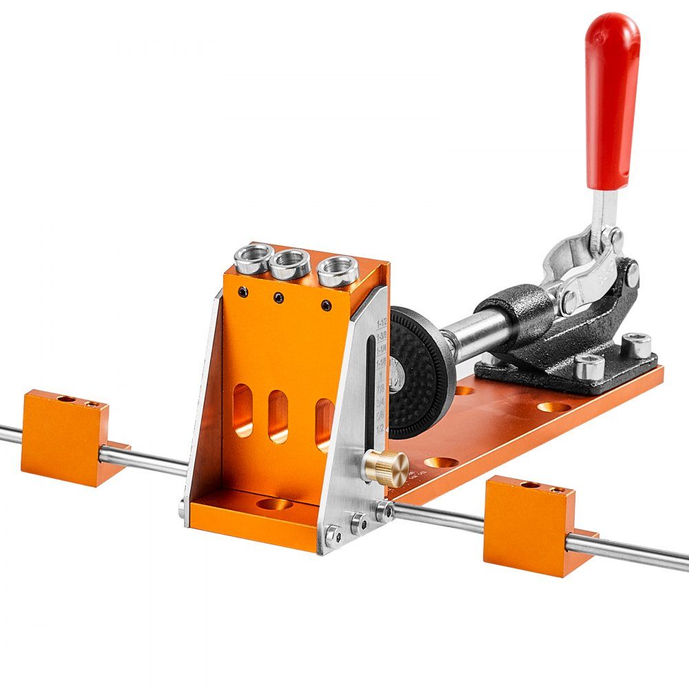 Pocket Hole Jig Set, Three Pocket Holes with Wrench and Square Drive Bits, Dowel Aid Drill Jig for Drilling Pocket Holes and Slanted Holes, Woodworking Drilling Aid