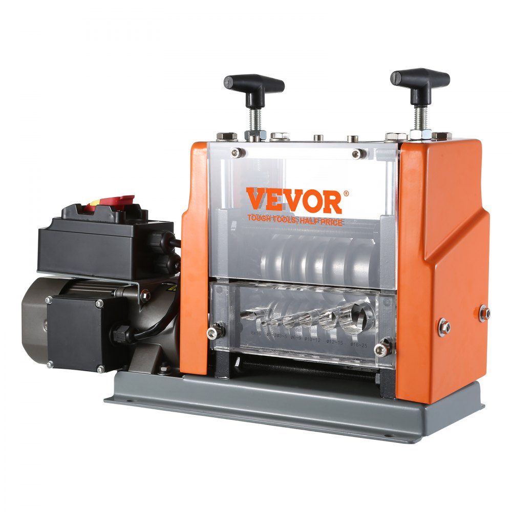 Kabelabisoliermaschine, elektrisch, φ1,5–25 mm, Kabelschälmaschine, 60 W, Abisoliermaschine, 7 Abisolierkanäle, Abisolierzange, 65 Mn Federstahlklinge, ideal zum Abisolieren von Kupferdraht