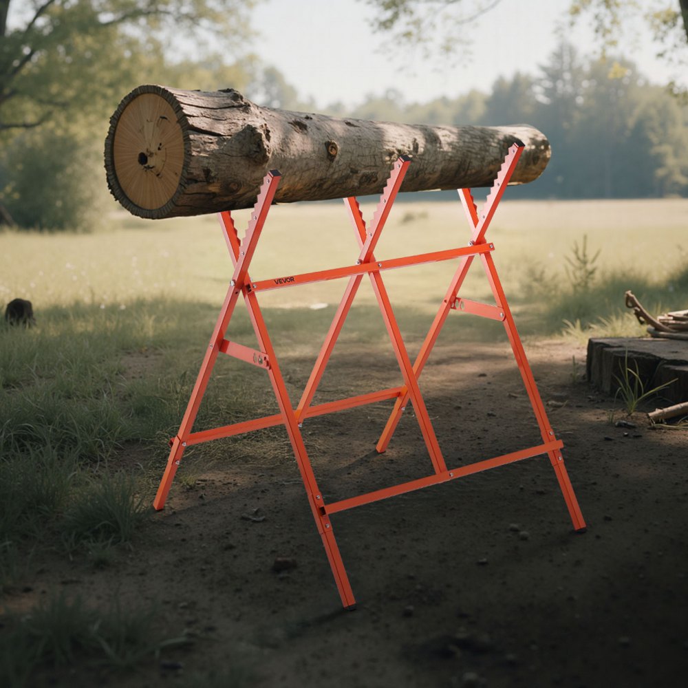 Sägeböcke mit Kettensägenhalter, 117,9 kg, Holzsägebock höhenverstellbar, Sägerahmen, Sägehilfe mit rutschfesten Fußpolstern, Kettensägenbock, Holzarbeiten, Tischler & Bauunternehmer Sägeböcke mit Kettensägenhalter, 117,9 kg, Holzsägebock höhenverstellbar, Sägerahmen, Sägehilfe mit rutschfesten Fußpolstern, Kettensägenbock, Holzarbeiten, Tischler & Bauunternehmer