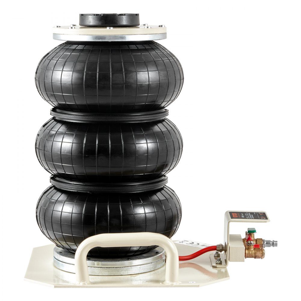 Pneumatic car jack Air Jack 3 t, white Triple Bag Air Jack 140-450 mm lifting height Bag Air Jack, 5 minutes lift Air Jack jack for SUV, truck, bus etc