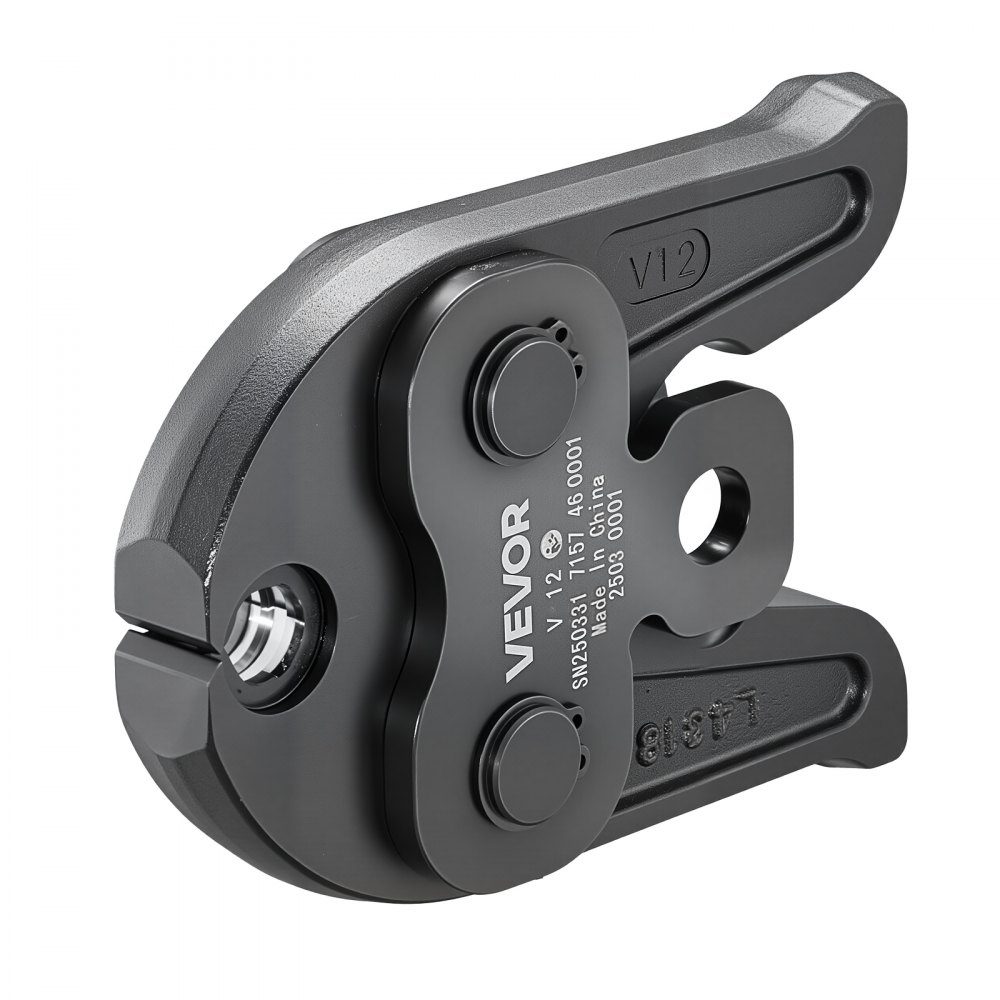 V12 crimping jaw, 12mm crimping jaw for V-shaped stainless steel pipes, steel crimping jaws, compatible with standard crimping tools, ideal for HVAC systems, gas lines and radiant heating systems