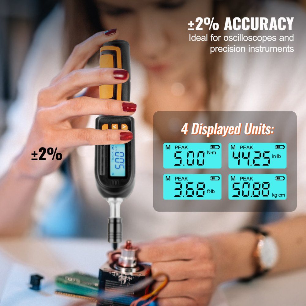 Tournevis dynamométrique numérique 1/4" avec incréments de 0,01 Nm