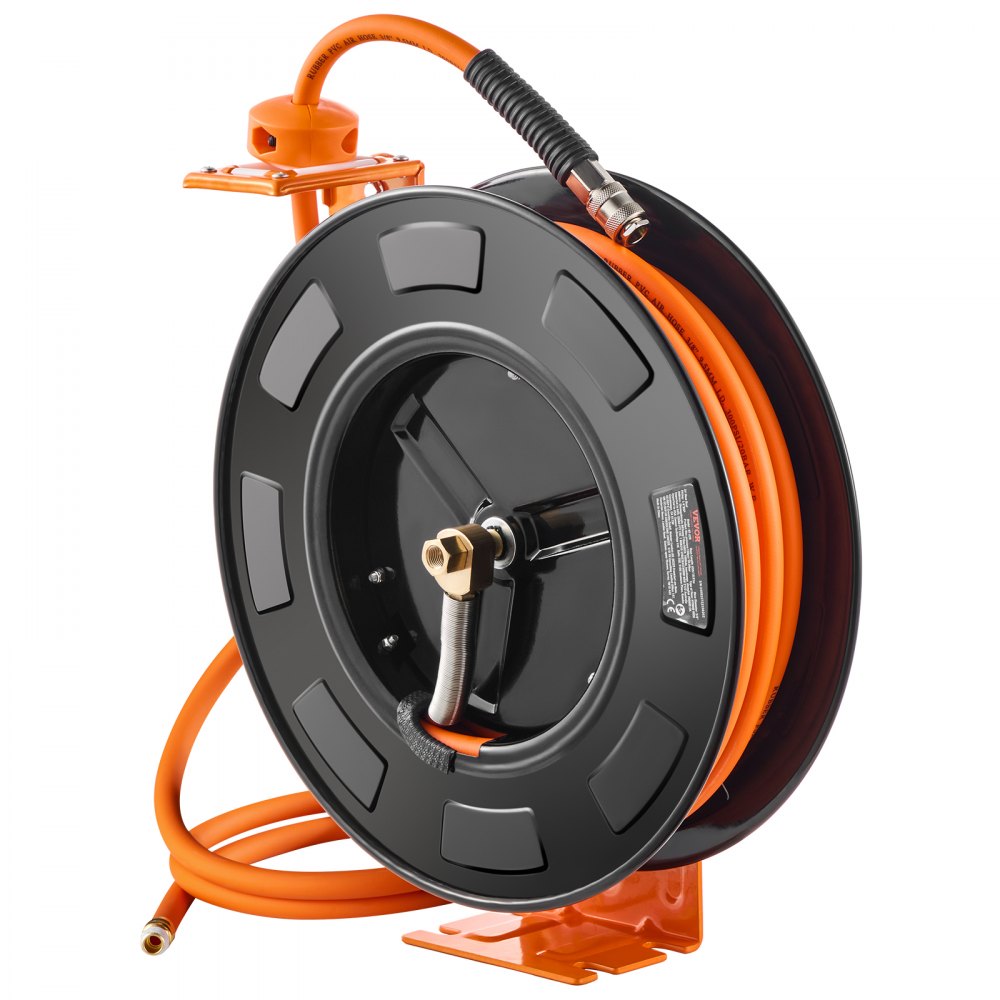 Persluchtslanghaspel, 9,52 mm x 19,81 m hybride luchtslang, max. 300 PSI, slanghaspel met automatische oprol- en toevoerleiding, voor plafond-/wandmontage voor werkplaats en garage Persluchtslanghaspel, 9,52 mm x 19,81 m hybride luchtslang, max. 300 PSI, slanghaspel met automatische oprol- en toevoerleiding, voor plafond-/wandmontage voor werkplaats en garage