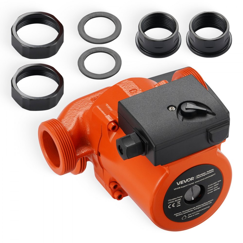 LPS32-8S/180 Cast Iron Circulation Pump 3/8HP 110L/min Hot Water Circulation Threaded Connection 3 Level Speed Adjustment Quiet Operation for Home Heating Systems Inlet and Outlet Ports Both 2" LPS32-8S/180 Cast Iron Circulation Pump 3/8HP 110L/min Hot Water Circulation Threaded Connection 3 Level Speed Adjustment Quiet Operation for Home Heating Systems Inlet and Outlet Ports Both 2"