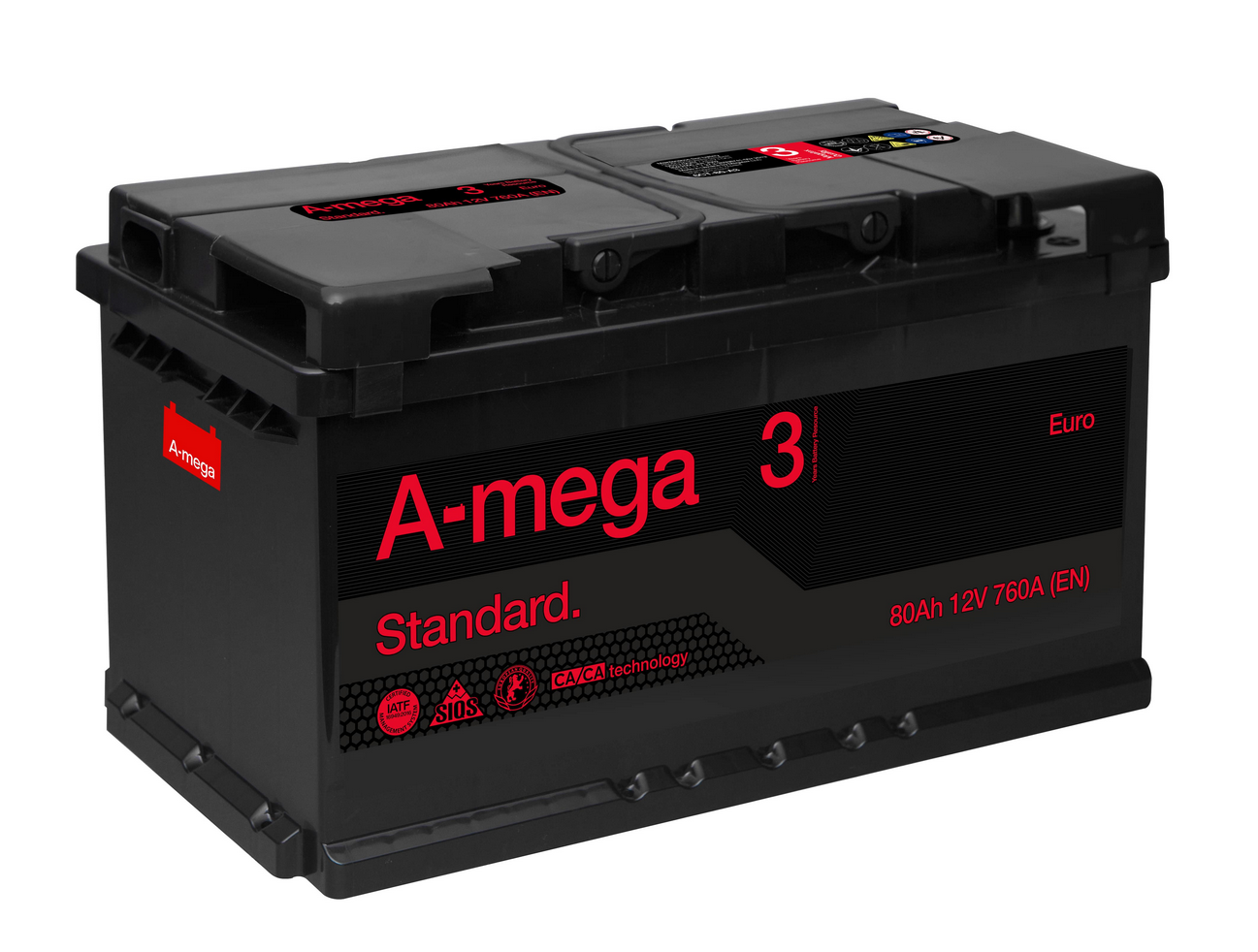 AMEGA STANDARD M3 12V 80Ah 760A – Réf. HT-47230