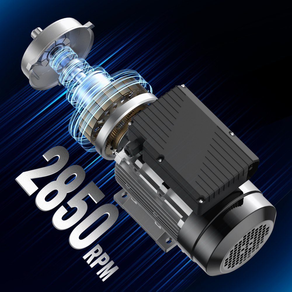 0,75 kW Elektromotor 2850 U/min AC 220–240 V 5,15 A 80 B34 Rahmen Luftkompressormotor einphasig 19 mm Keilwelle Rechts-/Linksdrehung für landwirtschaftliche Maschinen und allgemeine Geräte