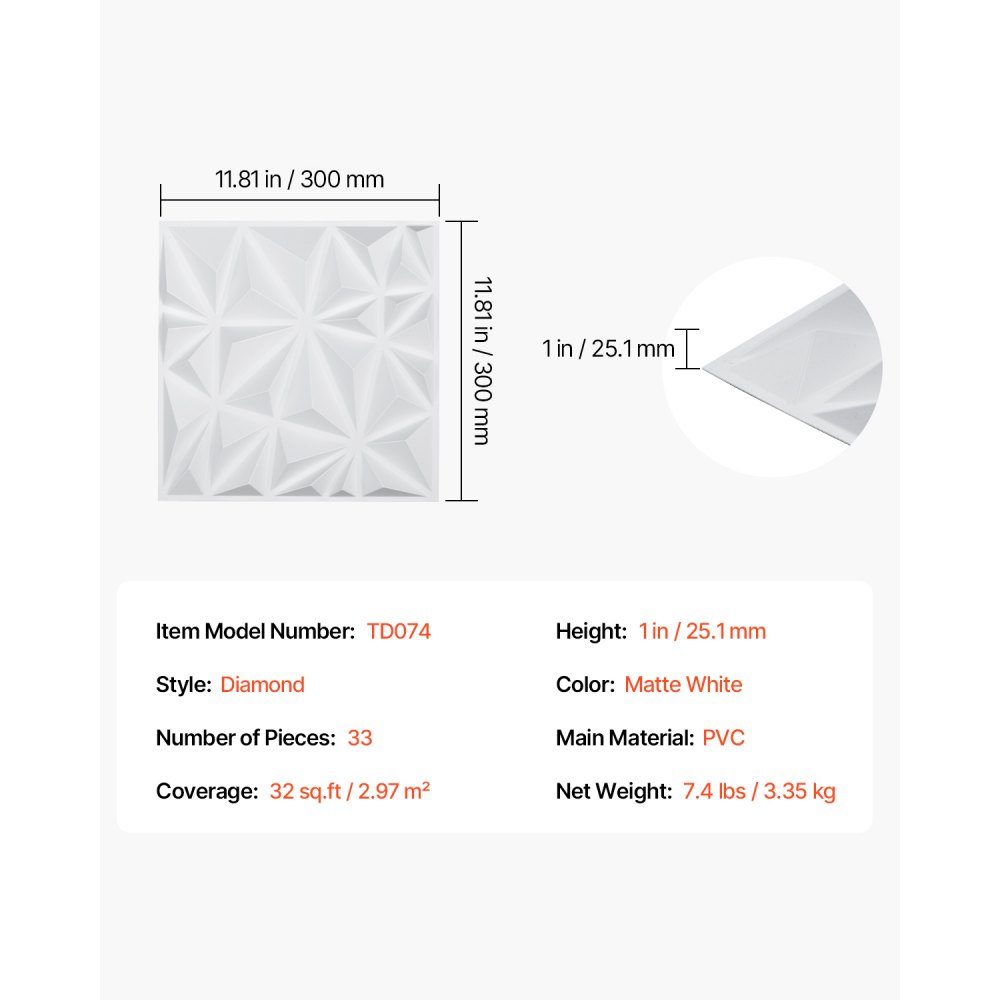 3D-wandpanelen set van 33 30x30cm PVC moderne minimalistische wandpanelen 2,97m² wanddecoratie interieurdecoratie voor plafond slaapkamer woonkamer speelkamer mat wit