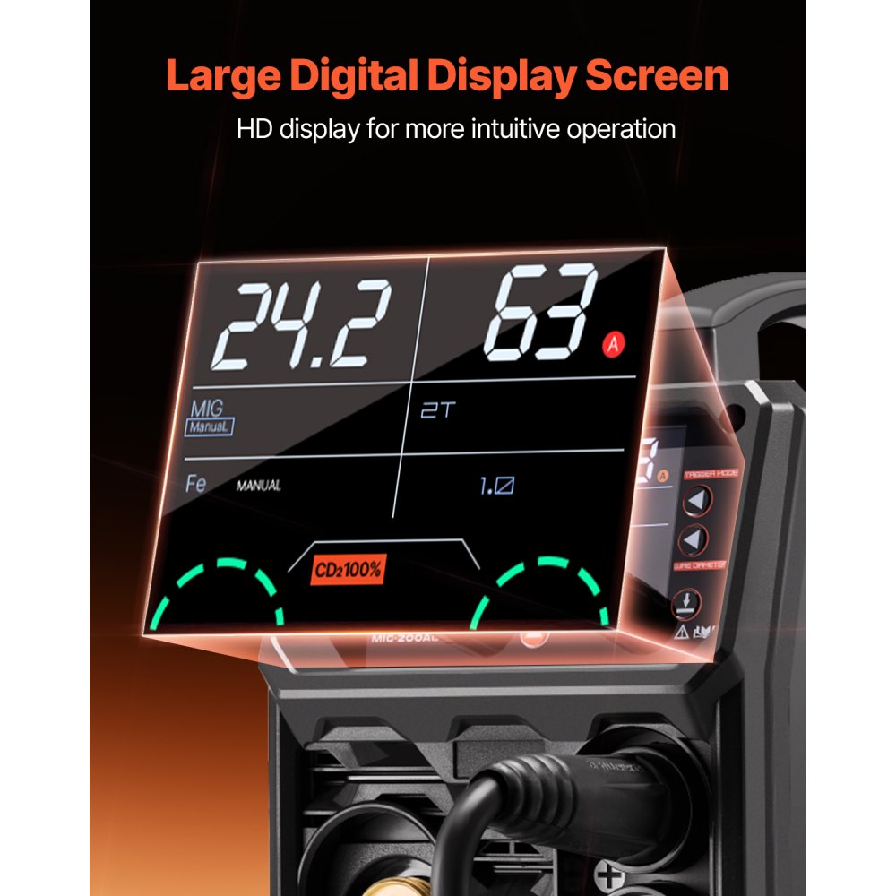 Pro MIG Welder, 200 Amp Pluse MIG Welder, 5-in-1 Welder MIG Pluse, Gasless MIG, Gas MIG, MMA and Lift TIG, with IGBT inverter technology and LCD screen display Pro MIG Welder, 200 Amp Pluse MIG Welder, 5-in-1 Welder MIG Pluse, Gasless MIG, Gas MIG, MMA and Lift TIG, with IGBT inverter technology and LCD screen display