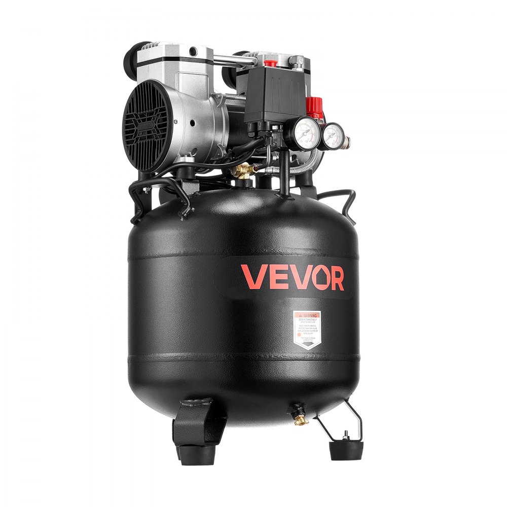 Persluchtcompressor 30 L, luchtcompressor 2 PK, 113 L/min bij 6,2 bar, max. 10 bar druk, olievrije compressortank voor autoreparaties, bandenvullen, schilderwerk, houtwerk & spijkerwerk Persluchtcompressor 30 L, luchtcompressor 2 PK, 113 L/min bij 6,2 bar, max. 10 bar druk, olievrije compressortank voor autoreparaties, bandenvullen, schilderwerk, houtwerk & spijkerwerk