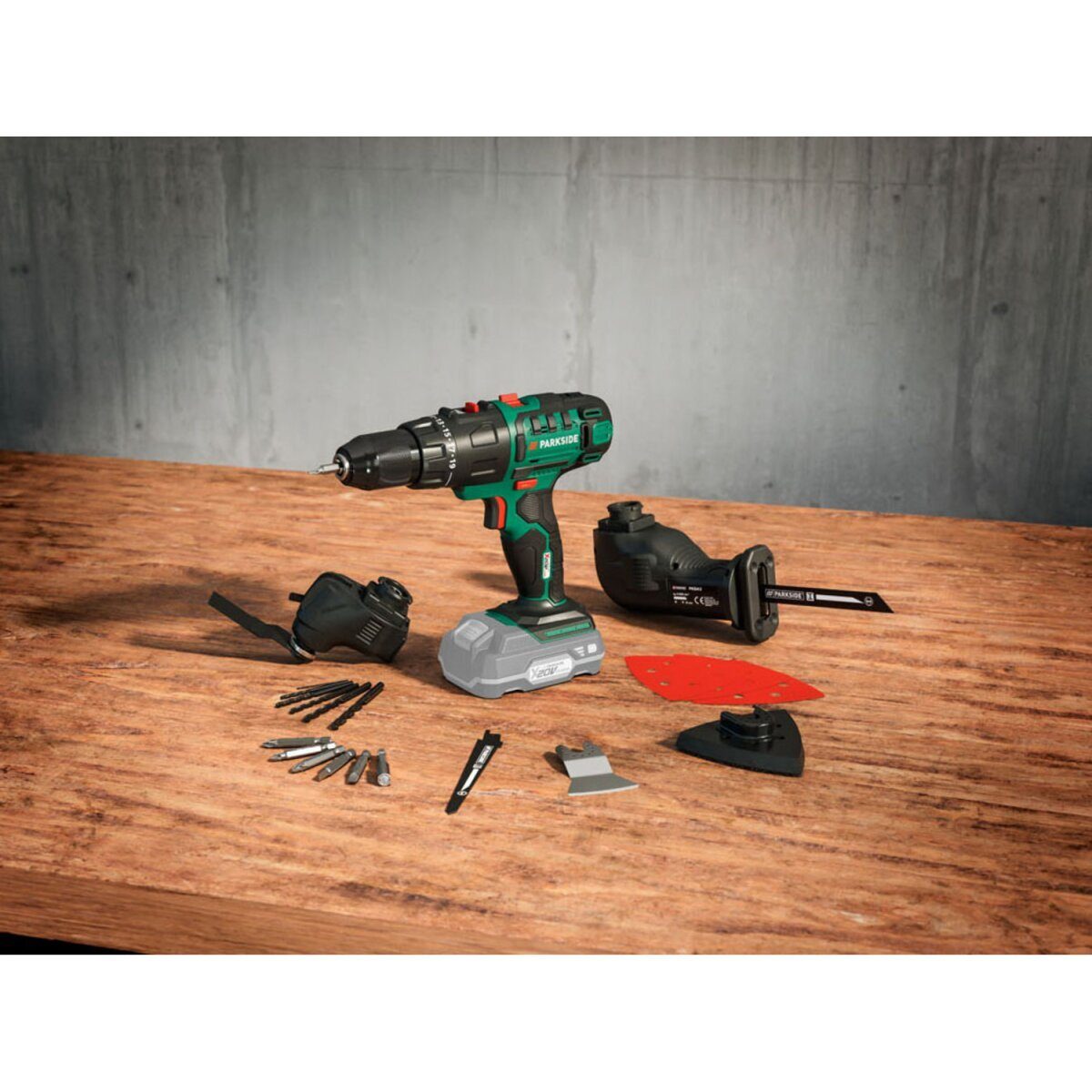 PARKSIDE 20 V cordless combination tool 3in1 “PKGA 20-Li C2”, without battery and charger