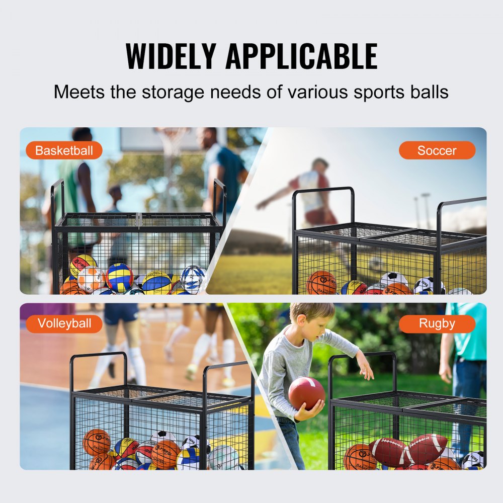 Ballenwagen Rollende wagen 1150 x 610 x 912 mm Sportballen Afsluitbare basketbalkooi Ballenkooi Indoor Outdoor Sportuitrusting Rollende stalen opslagwagen voor garages Ballenwagen Rollende wagen 1150 x 610 x 912 mm Sportballen Afsluitbare basketbalkooi Ballenkooi Indoor Outdoor Sportuitrusting Rollende stalen opslagwagen voor garages