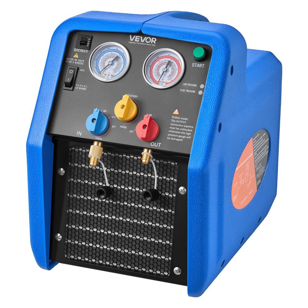 Refrigerant extraction device Portable refrigerant extraction station, 220V/50Hz 1450 rpm. 3/4 HP with single cylinder extraction system for refrigerants A1 and A2L, recovery device for vehicle and home air conditioning systems
