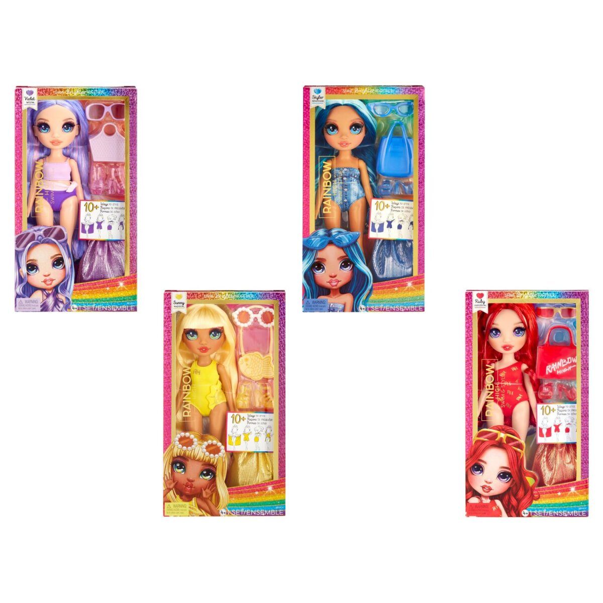 RAINBOW HIGH swimwear dolls “Swim and Style” with accessories – Part No. HT-57017