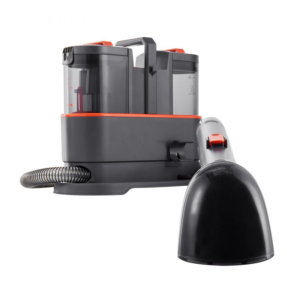 Machine de nettoyage de tapis, réservoir d'eau douce de 1,5 L et réservoir d'eau sale de 0,8 L, nettoyeur de tissus d'ameublement portable, aspirateur de lavage 11,5 kPa, nettoyeur de taches en profondeur pour tapis, canapé, nettoyage ménager