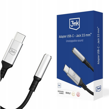 Adapter 3mk USB typu C Mini Jack 3 mm