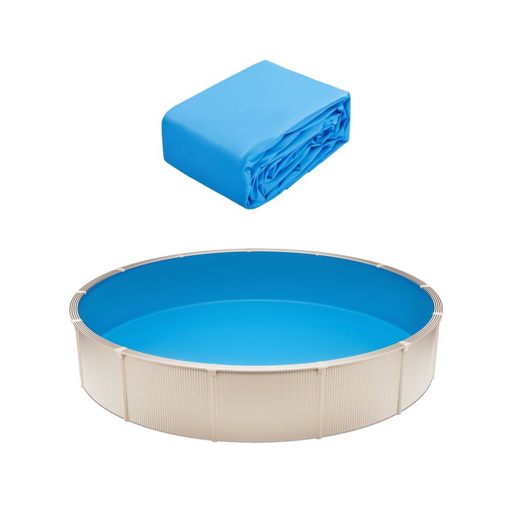 Liner de piscine rond φ350x120 cm, revêtement intérieur, revêtement de remplacement, couverture intérieure, revêtement de piscine, revêtement en vinyle standard de style Unibead, résistant à l'usure, pour piscines hors sol d'une hauteur de paroi de 120 cm
