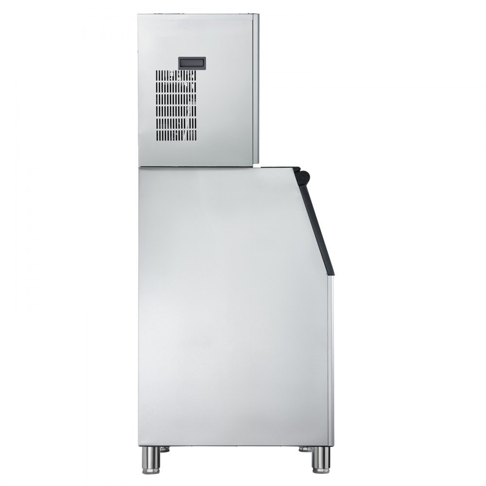 Commercial Ice Machine, 181kg/Day Ice Maker with 136kg Stainless Steel Storage Container, Automatic Self-Cleaning Ice Machine with Touch Screen for Bar, Cafe, Restaurant, Shop, Commercial